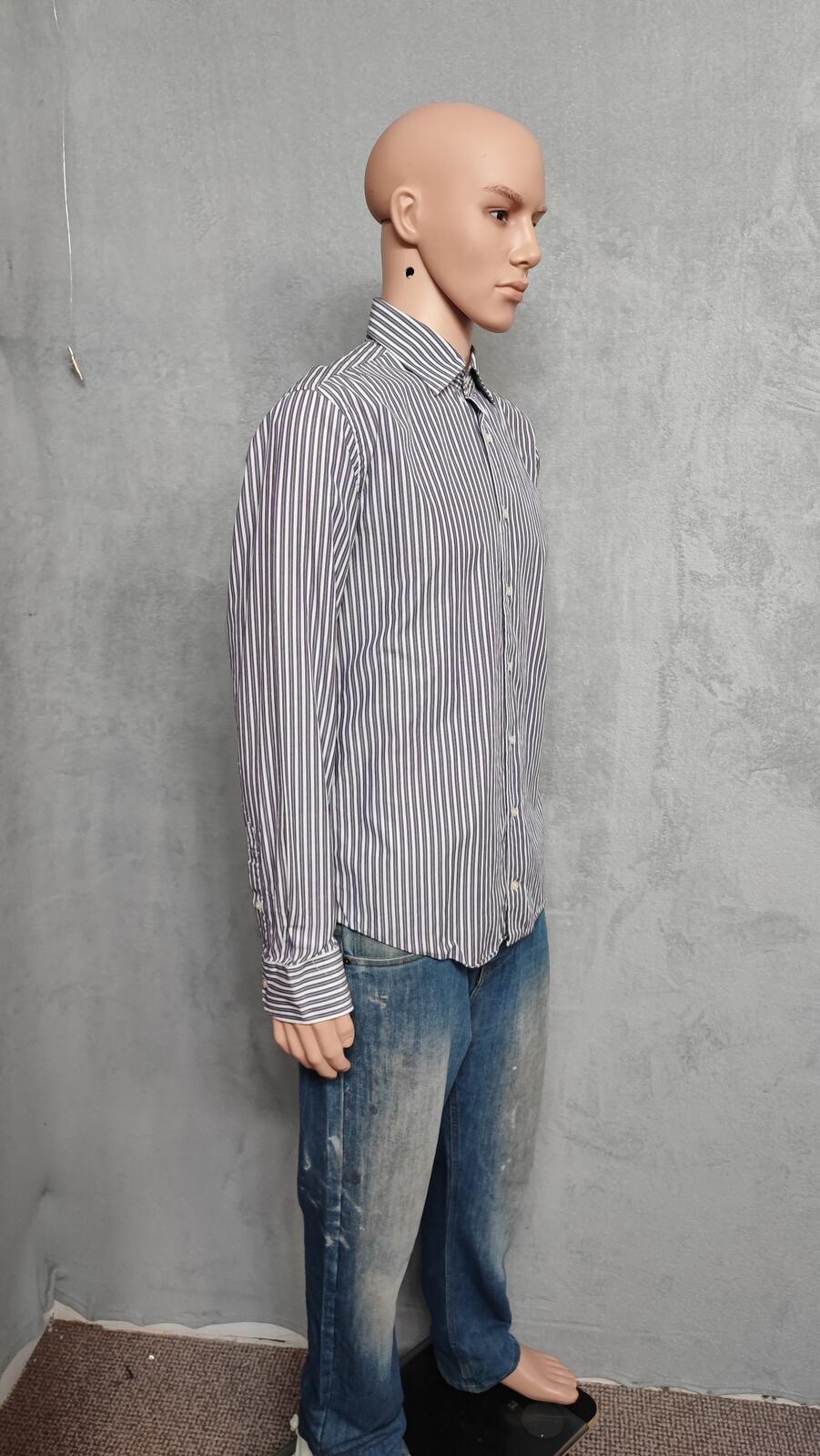 Vintage Tommy Hilfiger Striped Long Sleeve Shirt Purple Men's Size Medium M