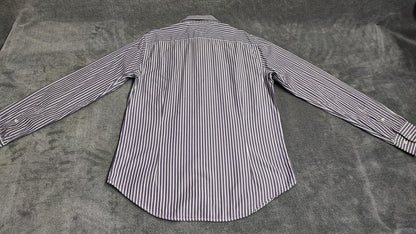 Vintage Tommy Hilfiger Striped Long Sleeve Shirt Purple Men's Size Medium M
