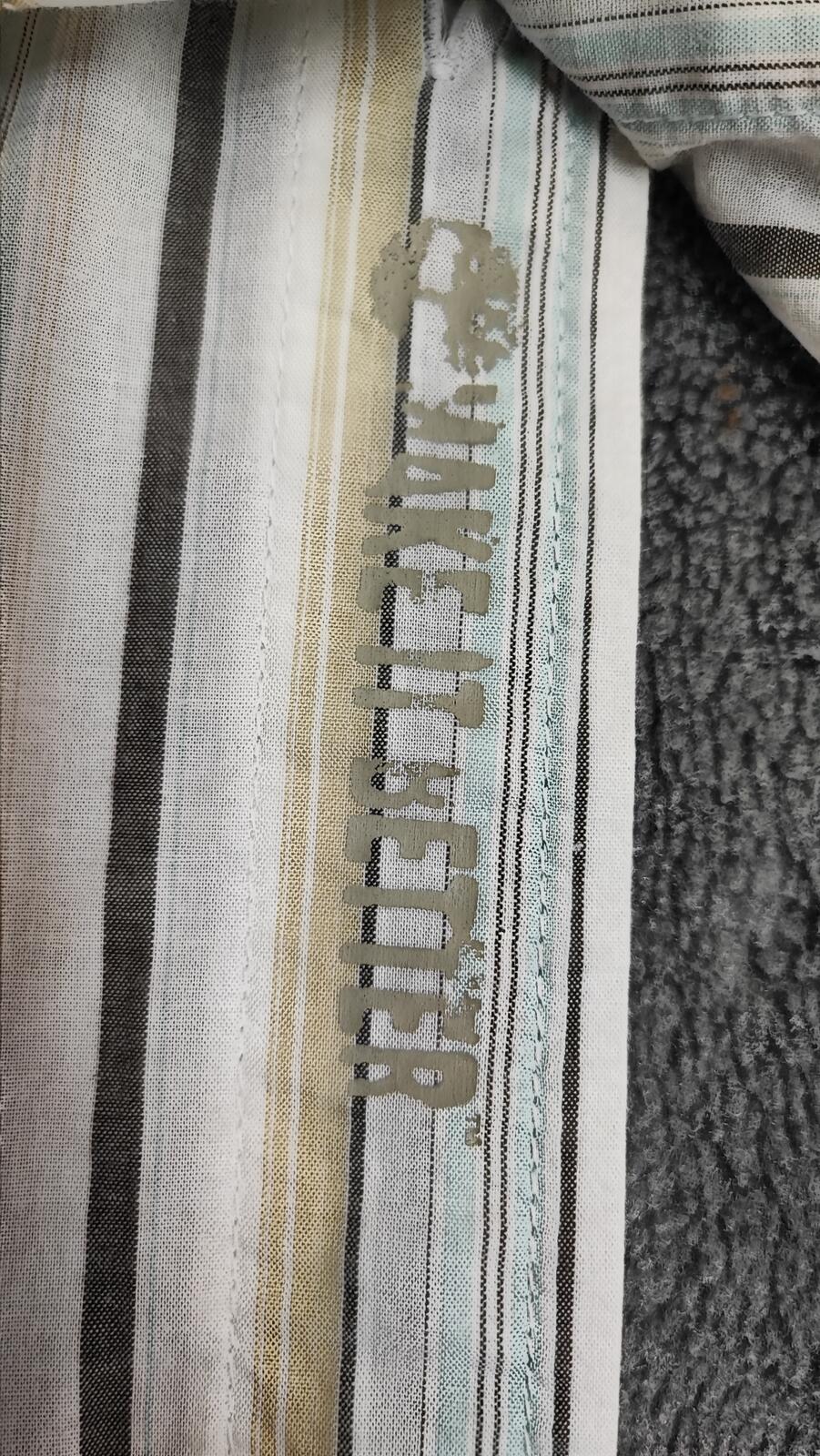 Vintage Timberland Striped Long Sleeve Shirt Cream Tan Men's Size XXL