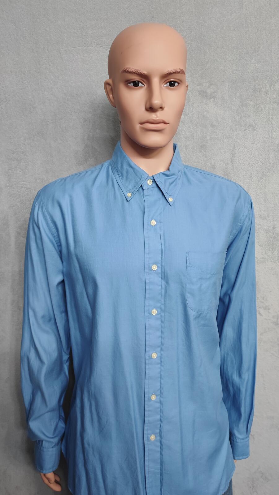 Vintage Polo Ralph Lauren Yarmouth Long Sleeve Shirt Classic Blue Men's Size XXL