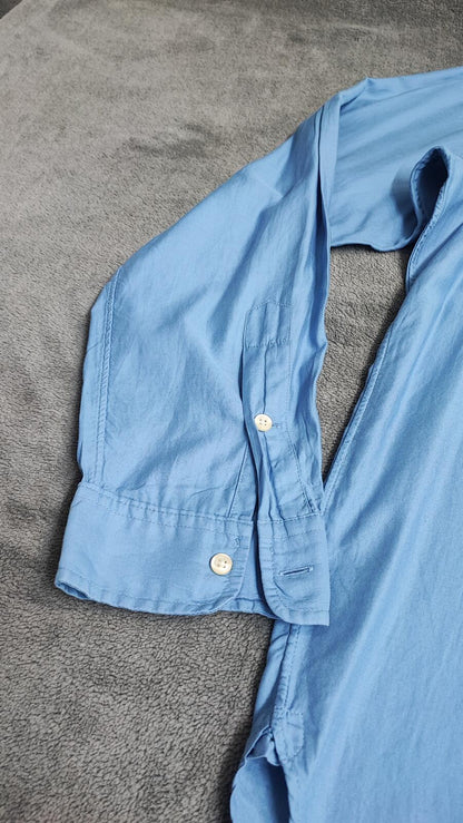 Vintage Polo Ralph Lauren Yarmouth Long Sleeve Shirt Classic Blue Men's Size XXL