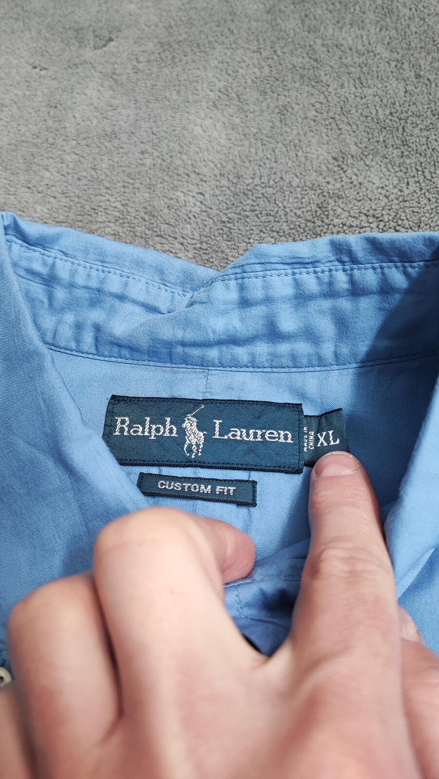Vintage Polo Ralph Lauren Yarmouth Long Sleeve Shirt Classic Blue Men's Size XXL