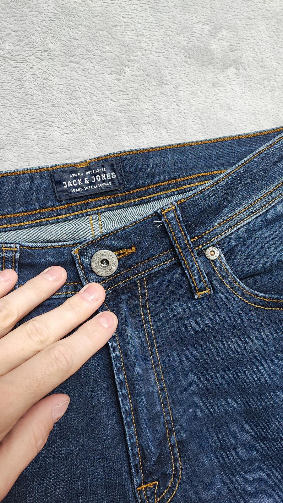 Vintage Jack & Jones Navy Blue Wash Jeans Y2K Retro Streetwear Men's W30 L32