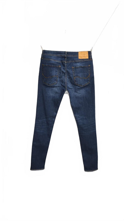 Vintage Jack & Jones Navy Blue Wash Jeans Y2K Retro Streetwear Men's W30 L32