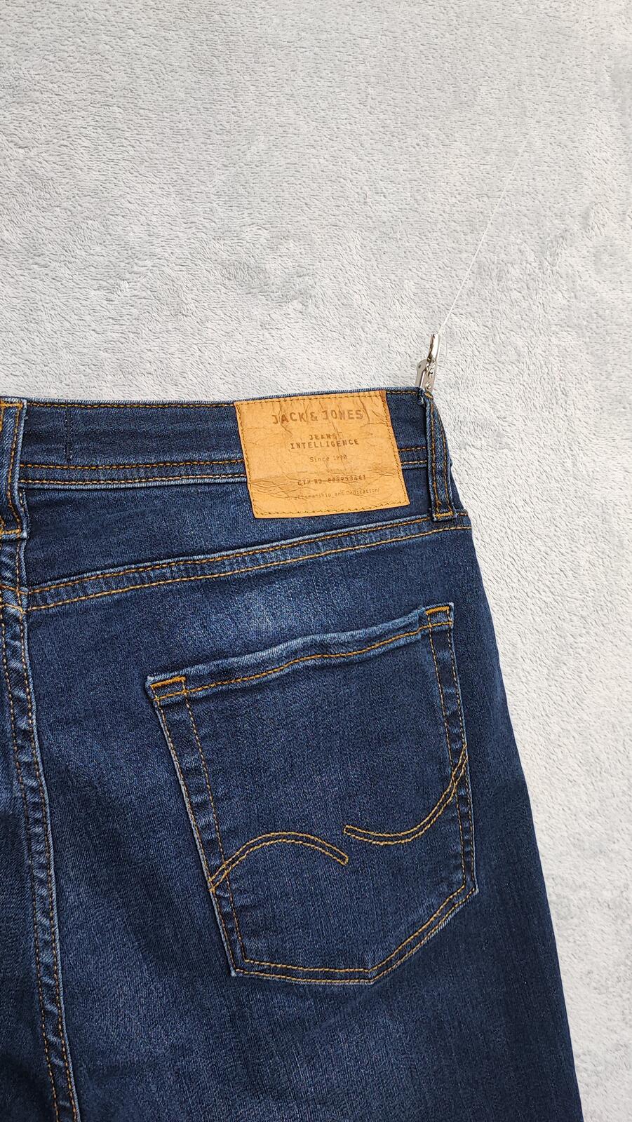 Vintage Jack & Jones Navy Blue Wash Jeans Y2K Retro Streetwear Men's W30 L32