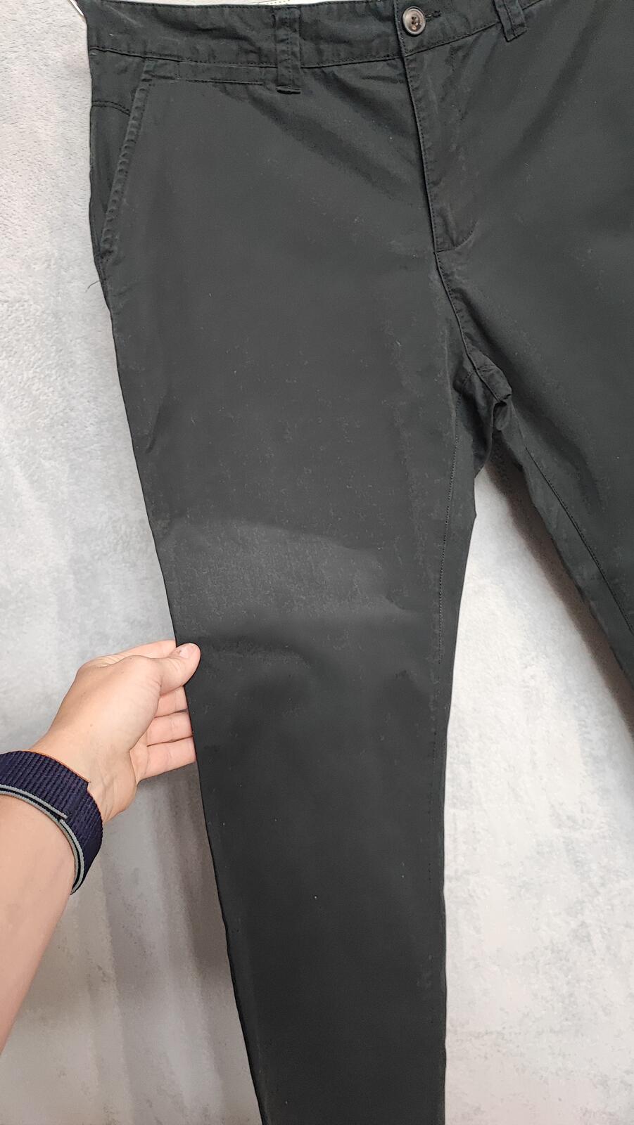 Vintage Easy Faded Black Chino Trousers Regular Fit Skater Workwear Men's W36