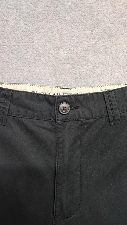 Vintage Easy Faded Black Chino Trousers Regular Fit Skater Workwear Men's W36