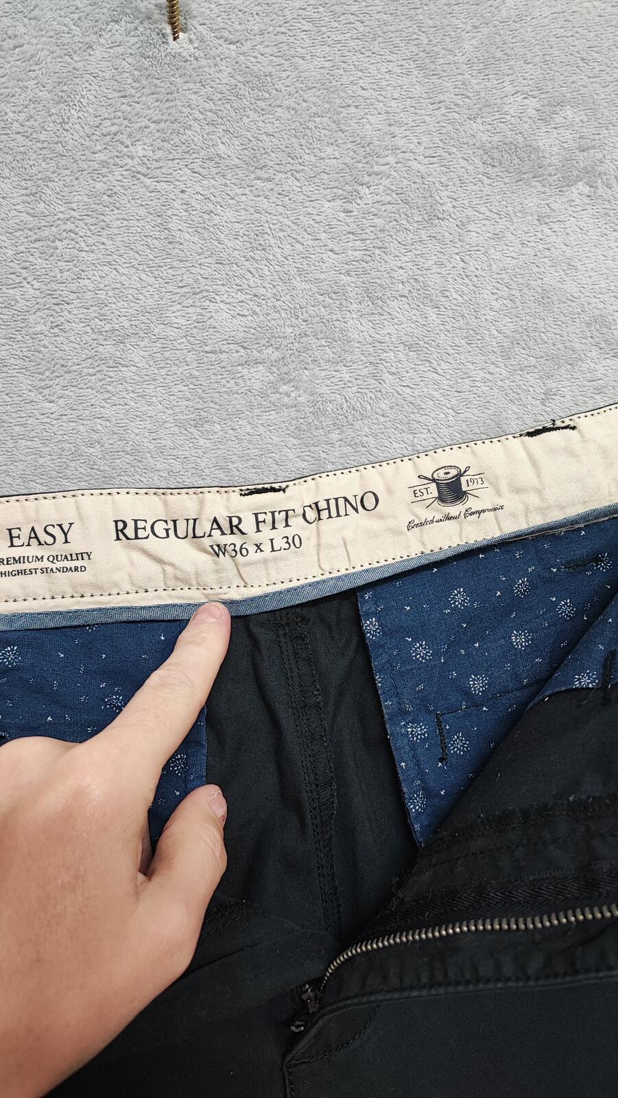 Vintage Easy Faded Black Chino Trousers Regular Fit Skater Workwear Men's W36