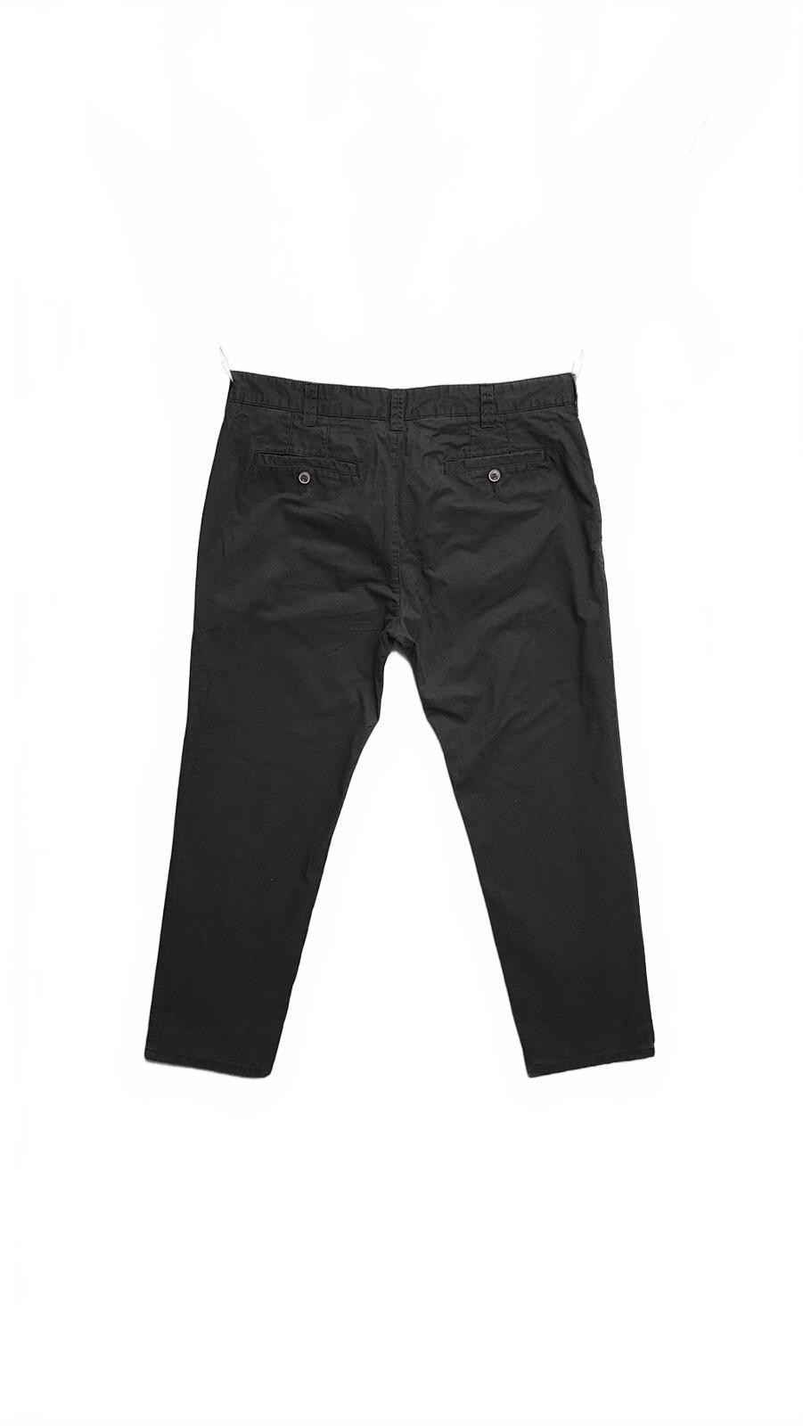 Vintage Easy Faded Black Chino Trousers Regular Fit Skater Workwear Men's W36