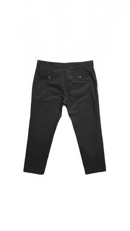 Vintage Easy Faded Black Chino Trousers Regular Fit Skater Workwear Men's W36