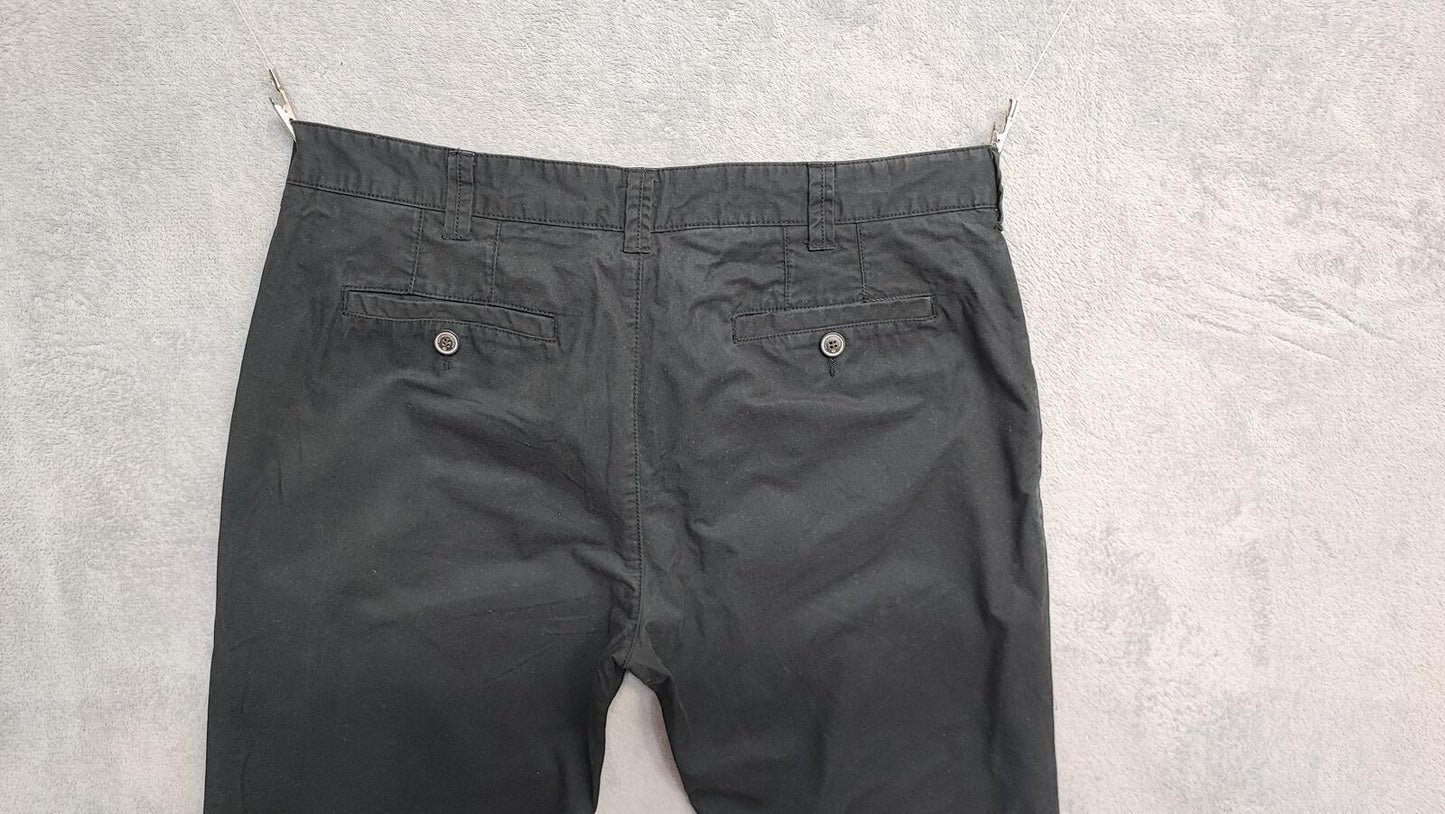 Vintage Easy Faded Black Chino Trousers Regular Fit Skater Workwear Men's W36