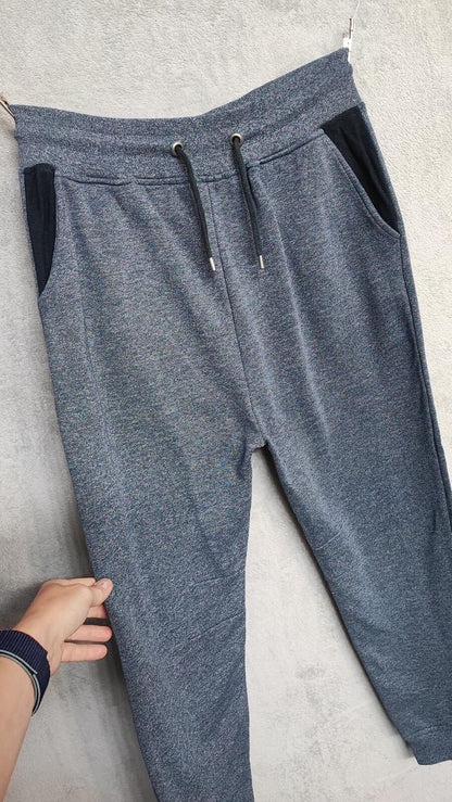 Vintage Cedarwood State Plain Blue Elastic Drawstring Bottoms Joggers Size M