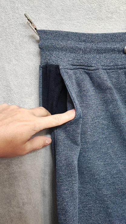 Vintage Cedarwood State Plain Blue Elastic Drawstring Bottoms Joggers Size M