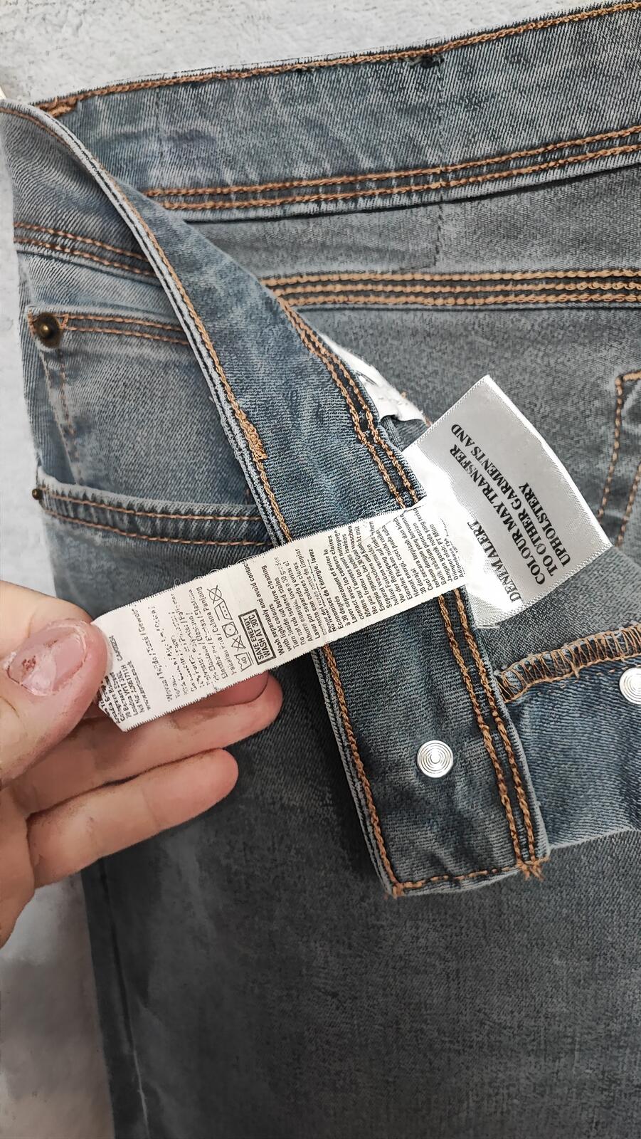 Vintage Burton Menswear Grey Denim Jeans Y2K Indie Retro Stretch Slim Men's W33