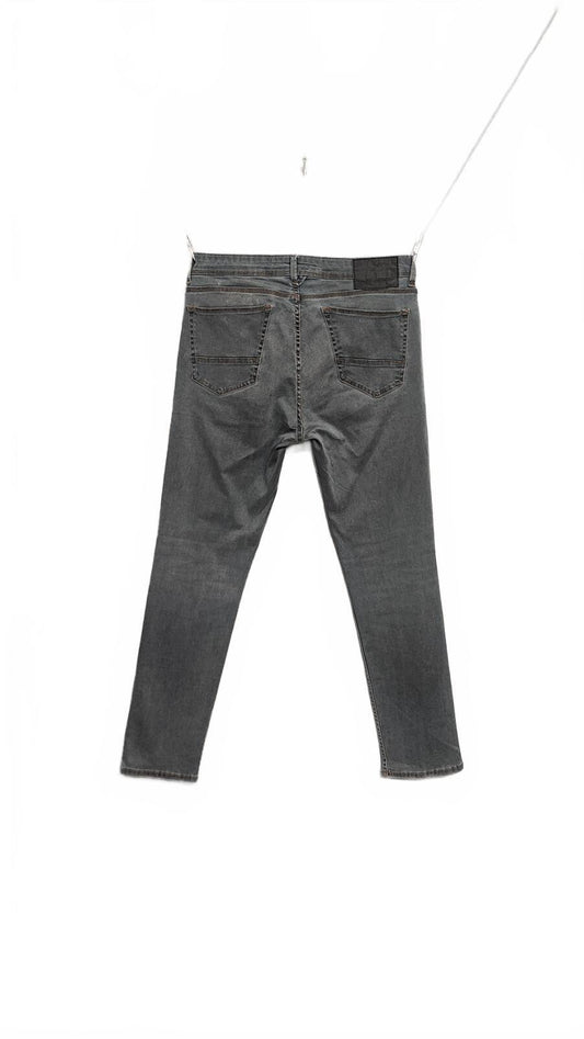 Vintage Burton Menswear Grey Denim Jeans Y2K Indie Retro Stretch Slim Men's W33