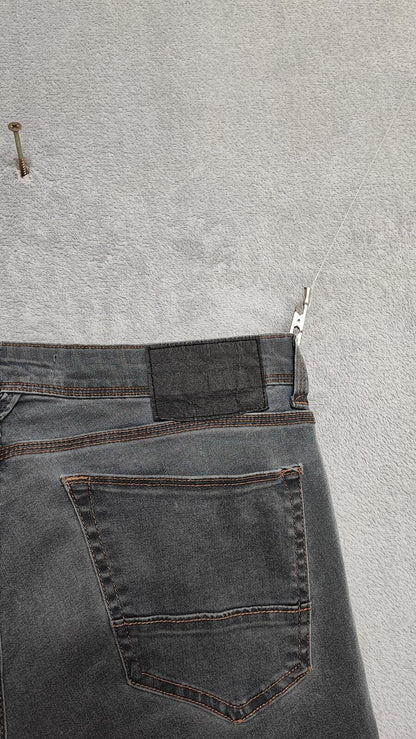 Vintage Burton Menswear Grey Denim Jeans Y2K Indie Retro Stretch Slim Men's W33