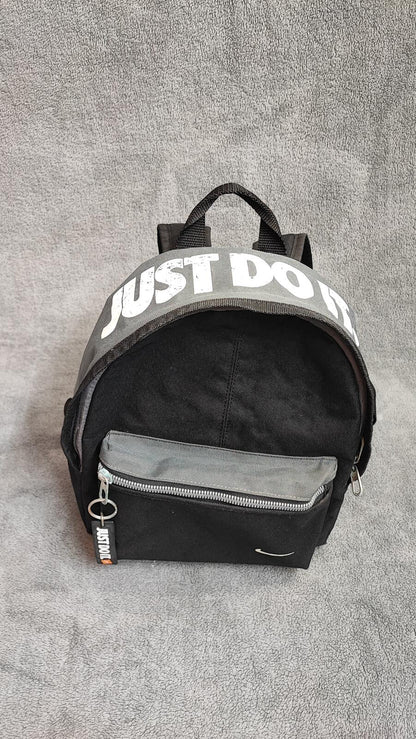 Vintage Nike Just Do It Mini Backpack Black Retro Rucksack Kids Adult Small Bag