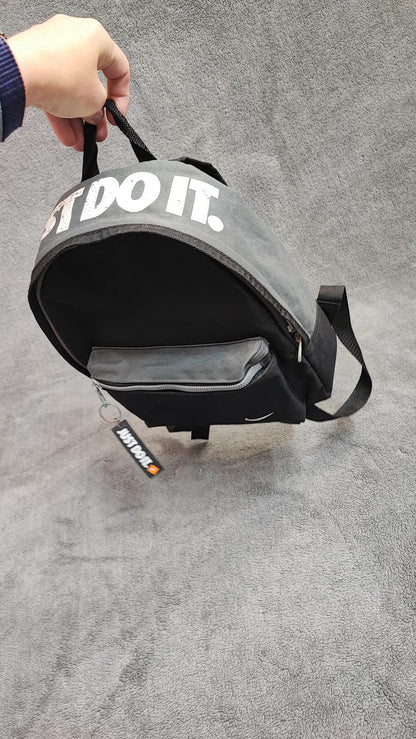 Vintage Nike Just Do It Mini Backpack Black Retro Rucksack Kids Adult Small Bag