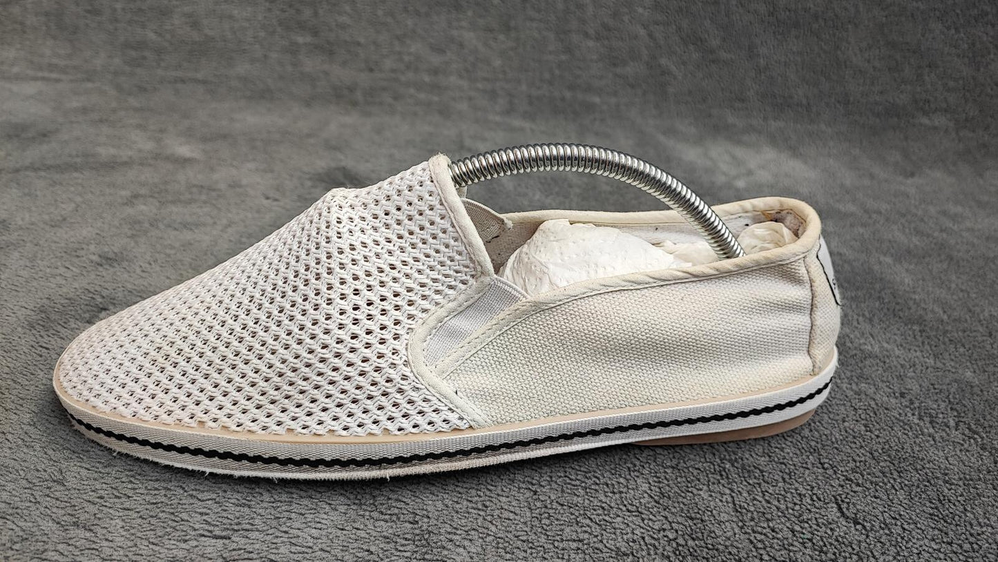 Vintage SoulCal Mesh Slip On Trainers Cream White Shoes Men Size UK 8 EU 42