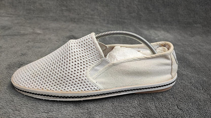 Vintage SoulCal Mesh Slip On Trainers Cream White Shoes Men Size UK 8 EU 42