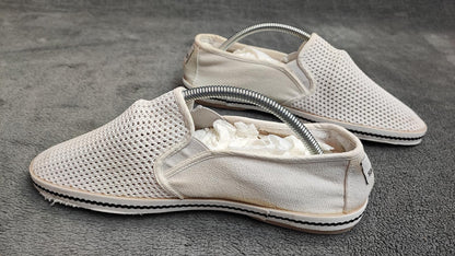 Vintage SoulCal Mesh Slip On Trainers Cream White Shoes Men Size UK 8 EU 42