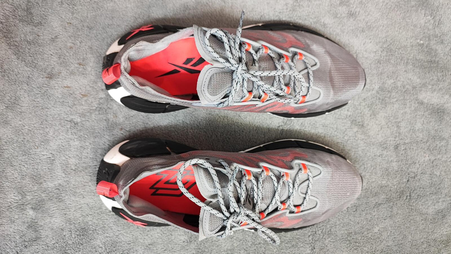 Vintage Reebok Zig Kinetica Grey Red Athletic Trainers Shoes Men Size UK 8 EU 42