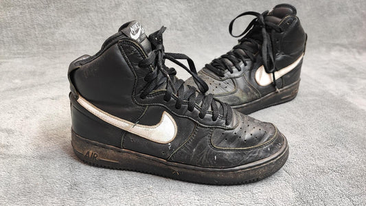 Vintage Nike Air Force 1 High Panda Black White Trainers Shoes Men Size UK 8