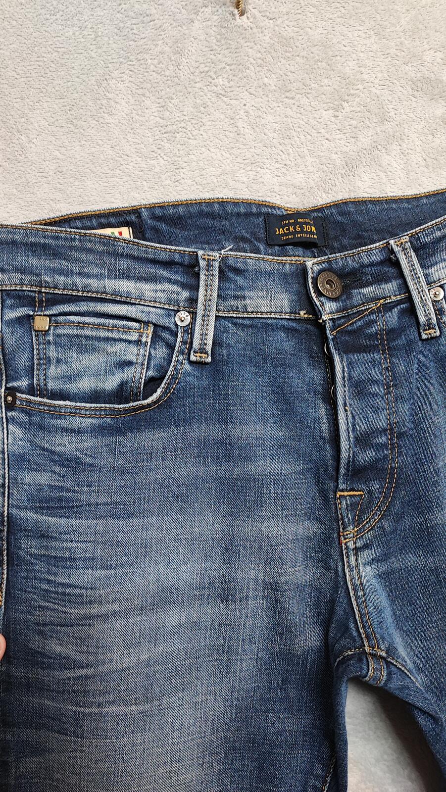 Vintage Jack & Jones Glenn Slim Fit Dark Wash Jeans Y2K Indie Streetwear Men's W31 L32