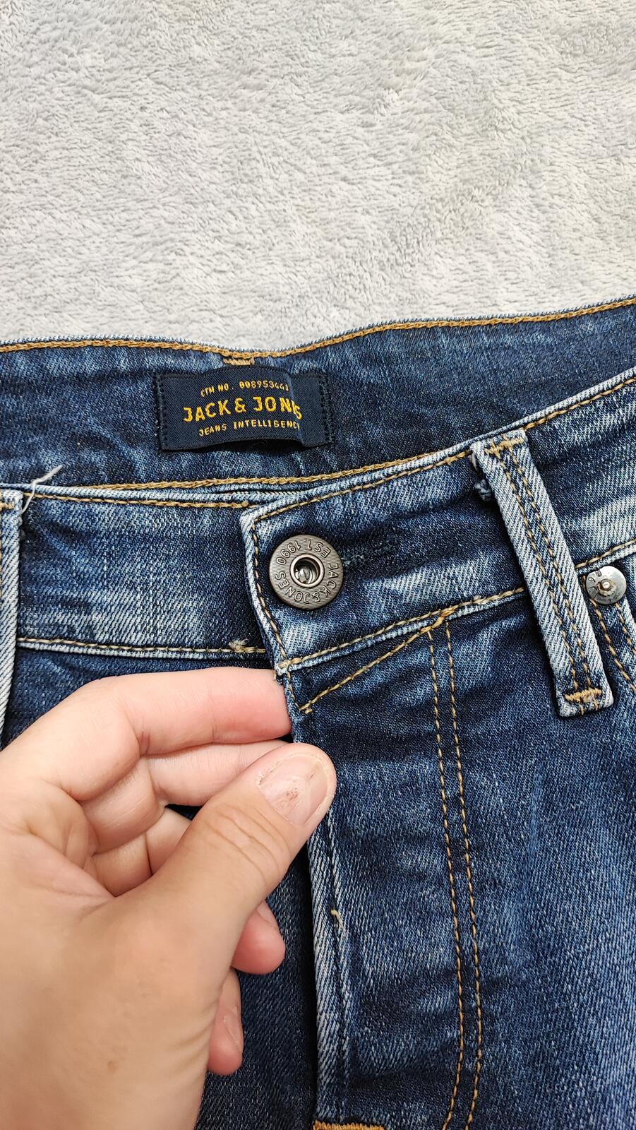 Vintage Jack & Jones Glenn Slim Fit Dark Wash Jeans Y2K Indie Streetwear Men's W31 L32