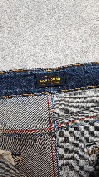 Vintage Jack & Jones Glenn Slim Fit Dark Wash Jeans Y2K Indie Streetwear Men's W31 L32