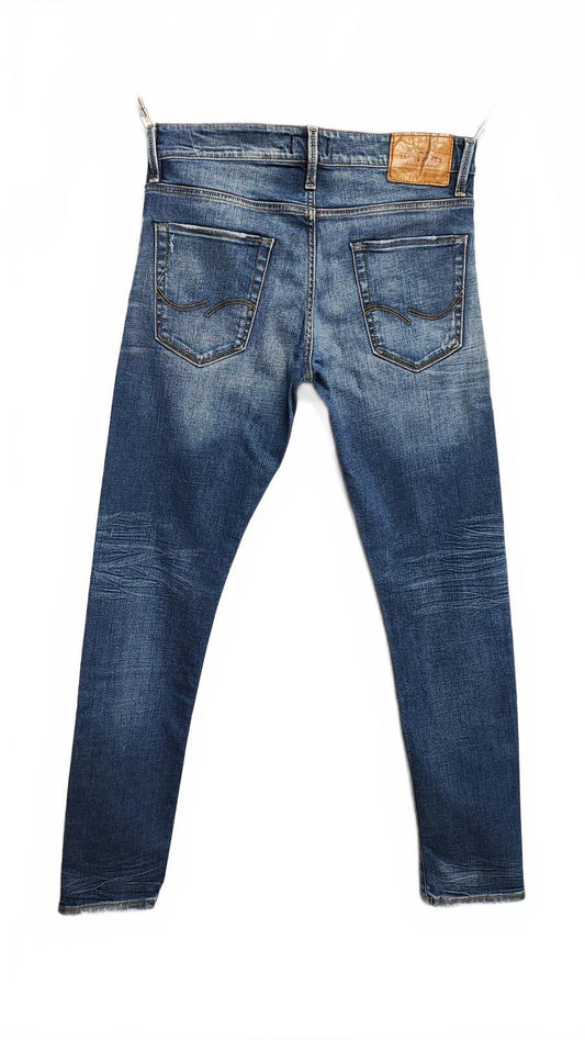Vintage Jack & Jones Glenn Slim Fit Dark Wash Jeans Y2K Indie Streetwear Men's W31 L32