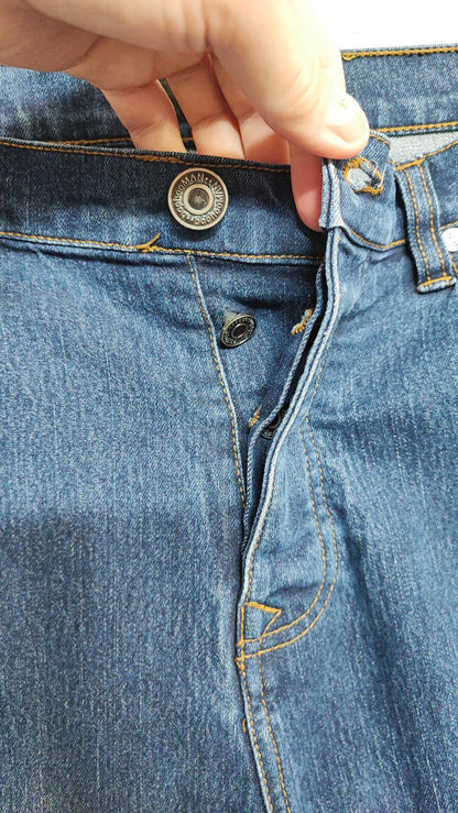 Vintage Boohoo Man Navy Blue Dark Wash Jeans Y2K Retro Streetwear Men's W32 L31