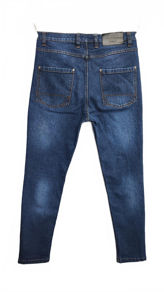 Vintage Boohoo Man Navy Blue Dark Wash Jeans Y2K Retro Streetwear Men's W32 L31