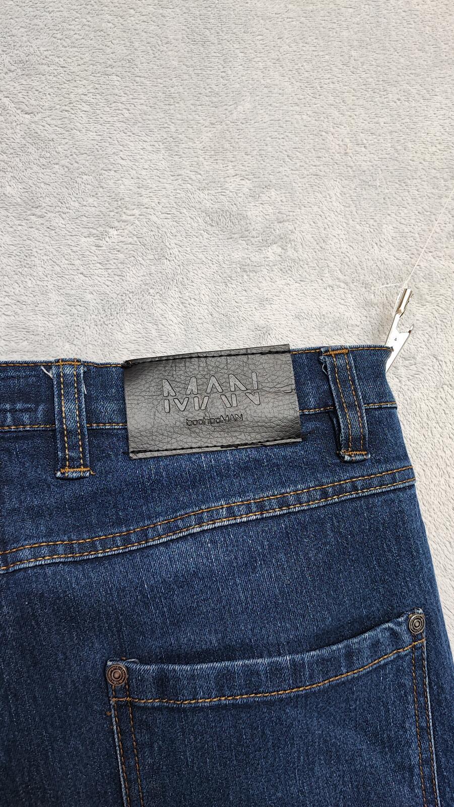 Vintage Boohoo Man Navy Blue Dark Wash Jeans Y2K Retro Streetwear Men's W32 L31