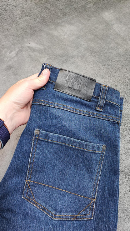 Vintage Boohoo Man Navy Blue Dark Wash Jeans Y2K Retro Streetwear Men's W32 L31
