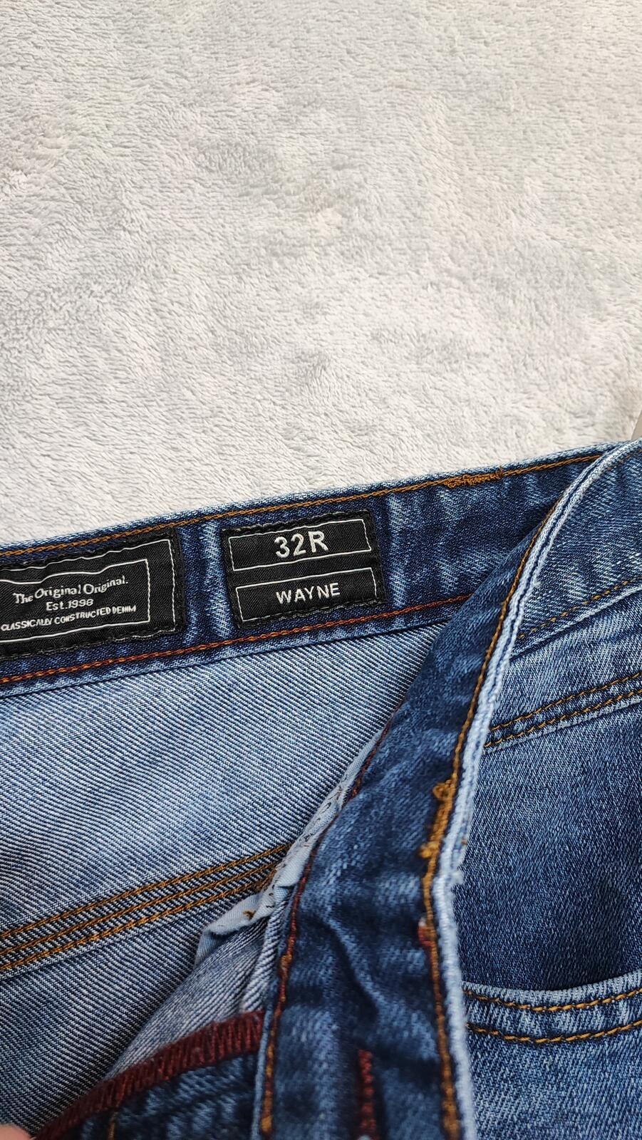 Vintage Crosshatch Navy Blue Dark Wash Jeans Y2K Retro Streetwear Men's W34 L32