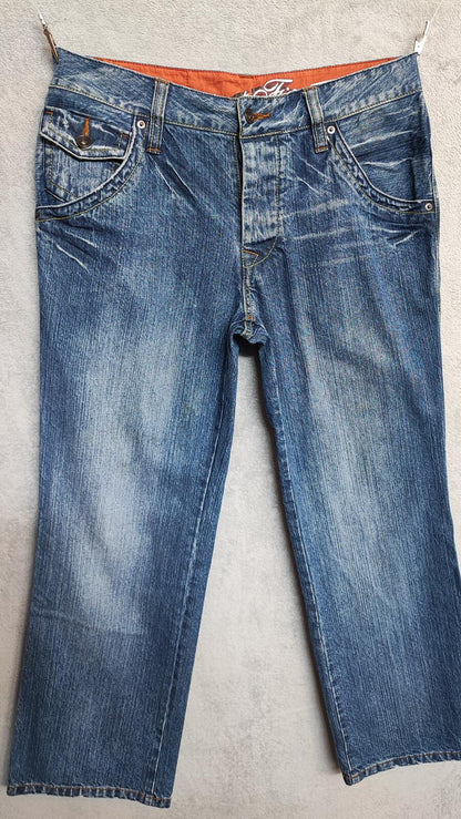 Vintage Next Denims Blue Faded Bootcut Jeans Y2K Indie Skater Men's W33 L30