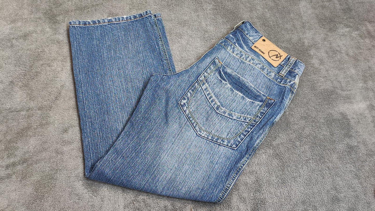 Vintage Next Denims Blue Faded Bootcut Jeans Y2K Indie Skater Men's W33 L30