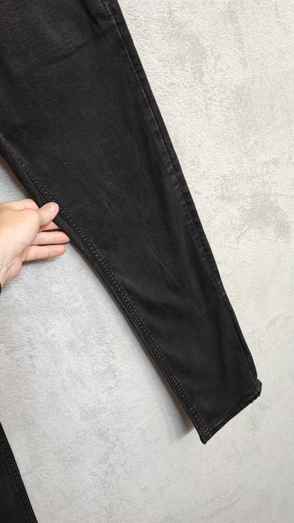Vintage Easy Faded Black Wash Slim Fit Jeans Y2K Retro Streetwear Men's W32 L30