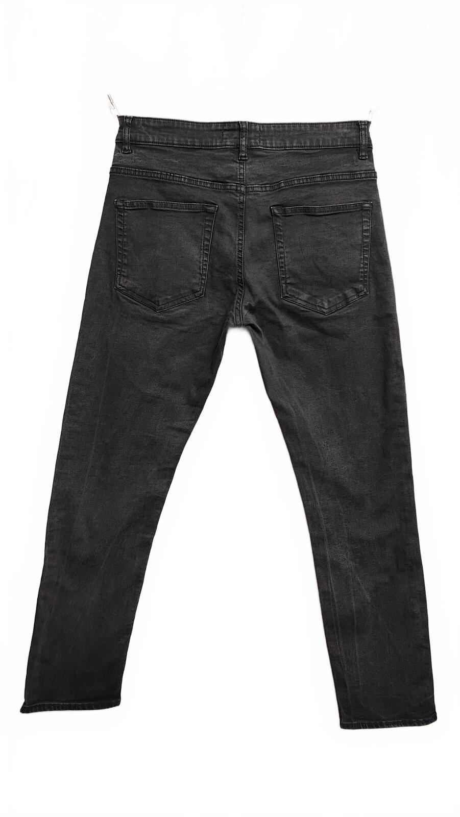 Vintage Easy Faded Black Wash Slim Fit Jeans Y2K Retro Streetwear Men's W32 L30