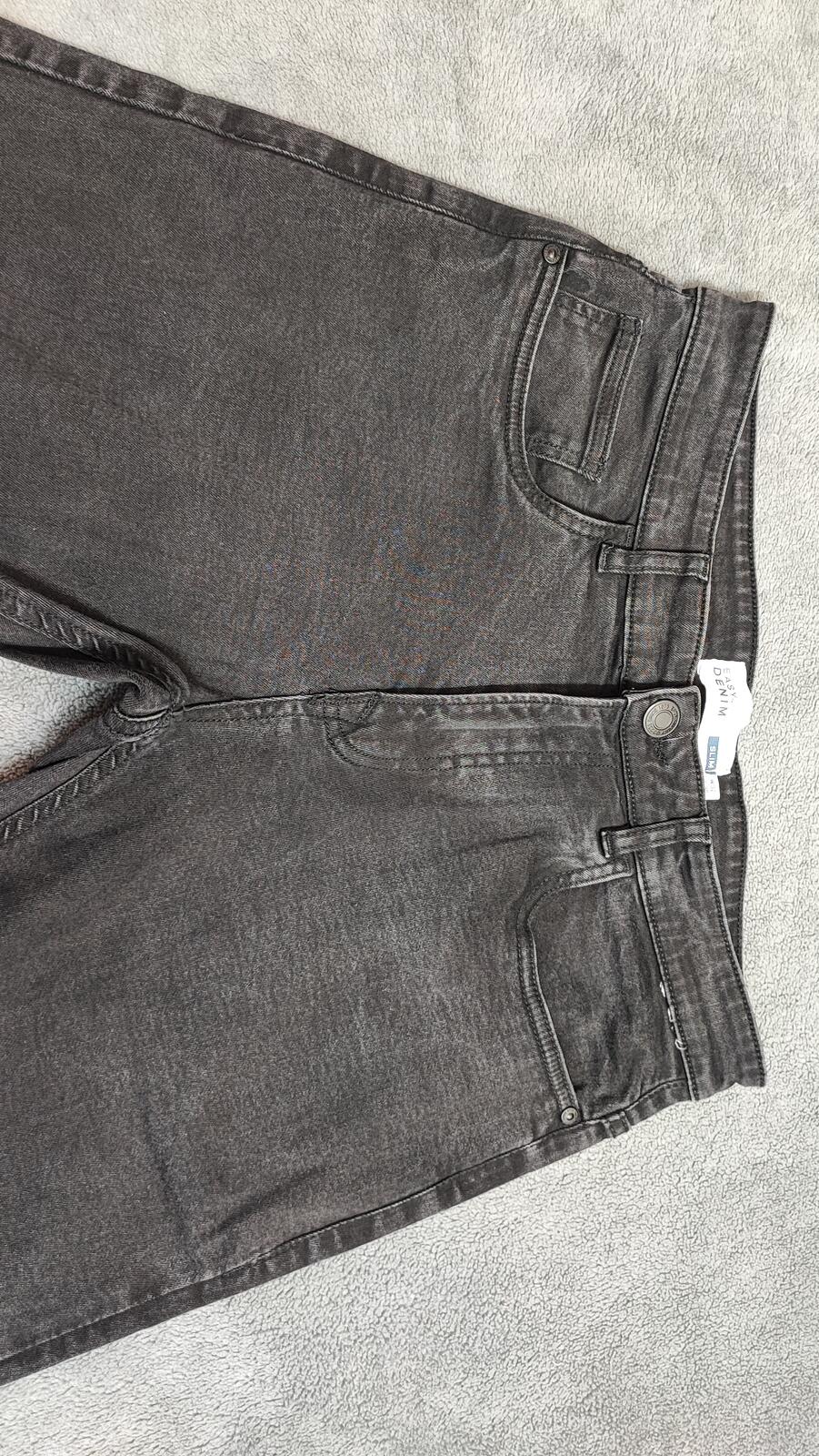 Vintage Easy Faded Black Wash Slim Fit Jeans Y2K Retro Streetwear Men's W32 L30