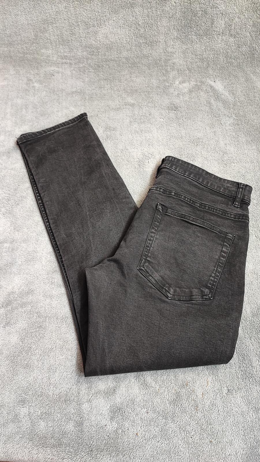 Vintage Easy Faded Black Wash Slim Fit Jeans Y2K Retro Streetwear Men's W32 L30