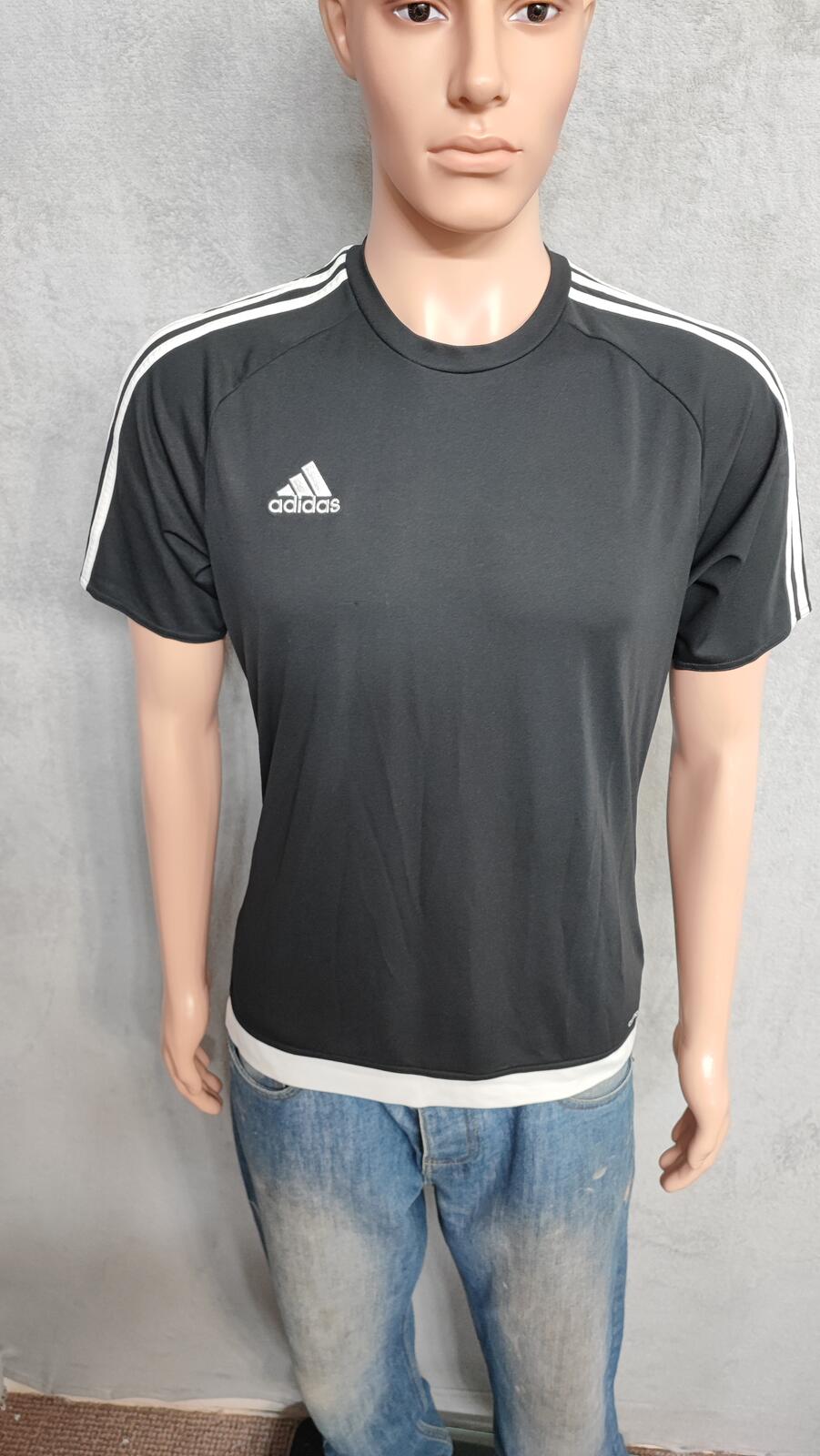 Vintage Adidas Climalite Center Logo T-Shirt Black Men's Size Medium M