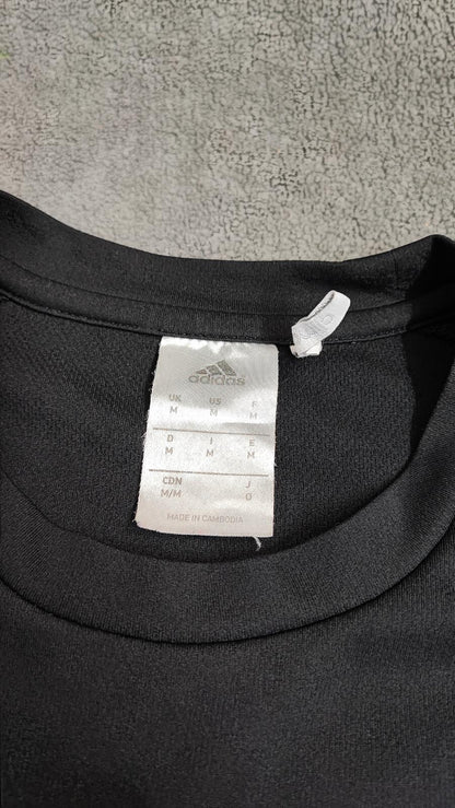 Vintage Adidas Climalite Center Logo T-Shirt Black Men's Size Medium M