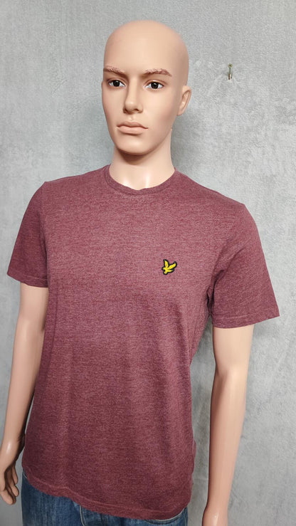 Vintage Lyle & Scott T-Shirt Red Golden Eagle Retro 90s Men's Size Medium M