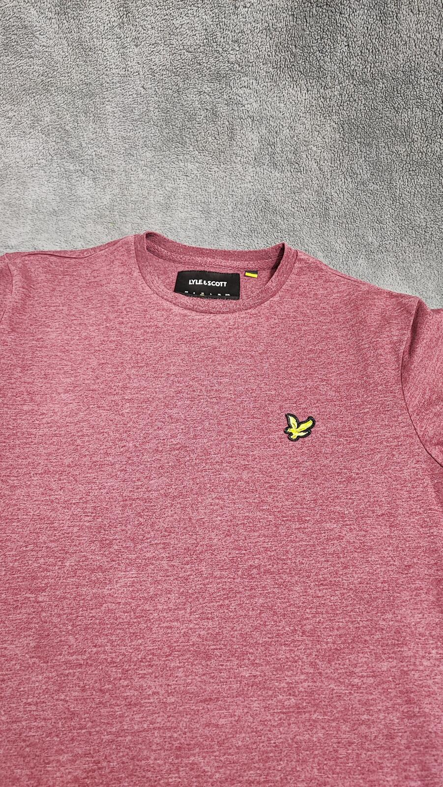 Vintage Lyle & Scott T-Shirt Red Golden Eagle Retro 90s Men's Size Medium M
