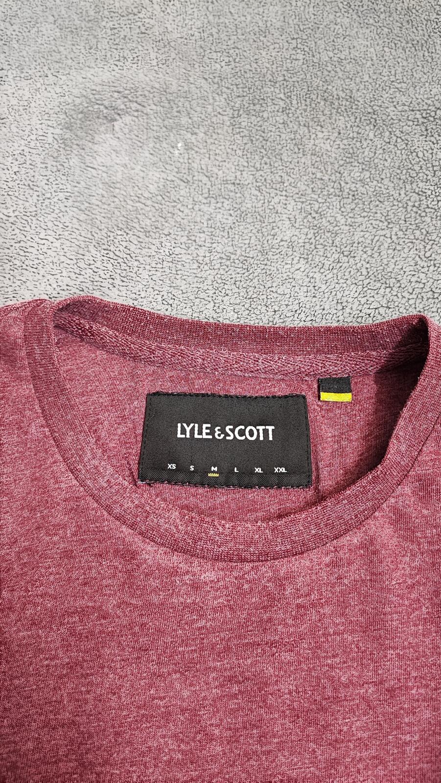 Vintage Lyle & Scott T-Shirt Red Golden Eagle Retro 90s Men's Size Medium M