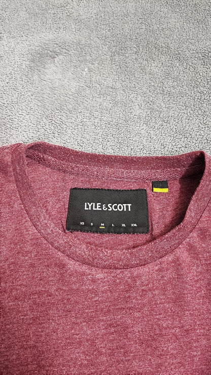 Vintage Lyle & Scott T-Shirt Red Golden Eagle Retro 90s Men's Size Medium M