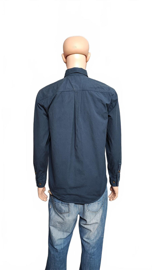 Vintage Carhartt Canvas Work Overshirt Faded Navy Blue Men's Size Small S