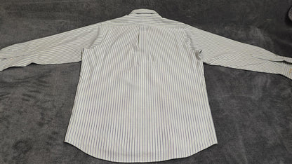 Vintage Chaps Western Striped Long Sleeve Shirt Blue Green Men's Size Large L